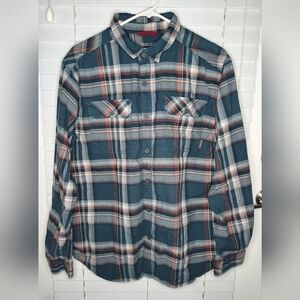 Columbia Men's Omni Wick Shirt Size L Button Up Long Sleeve Multicolour Flannel